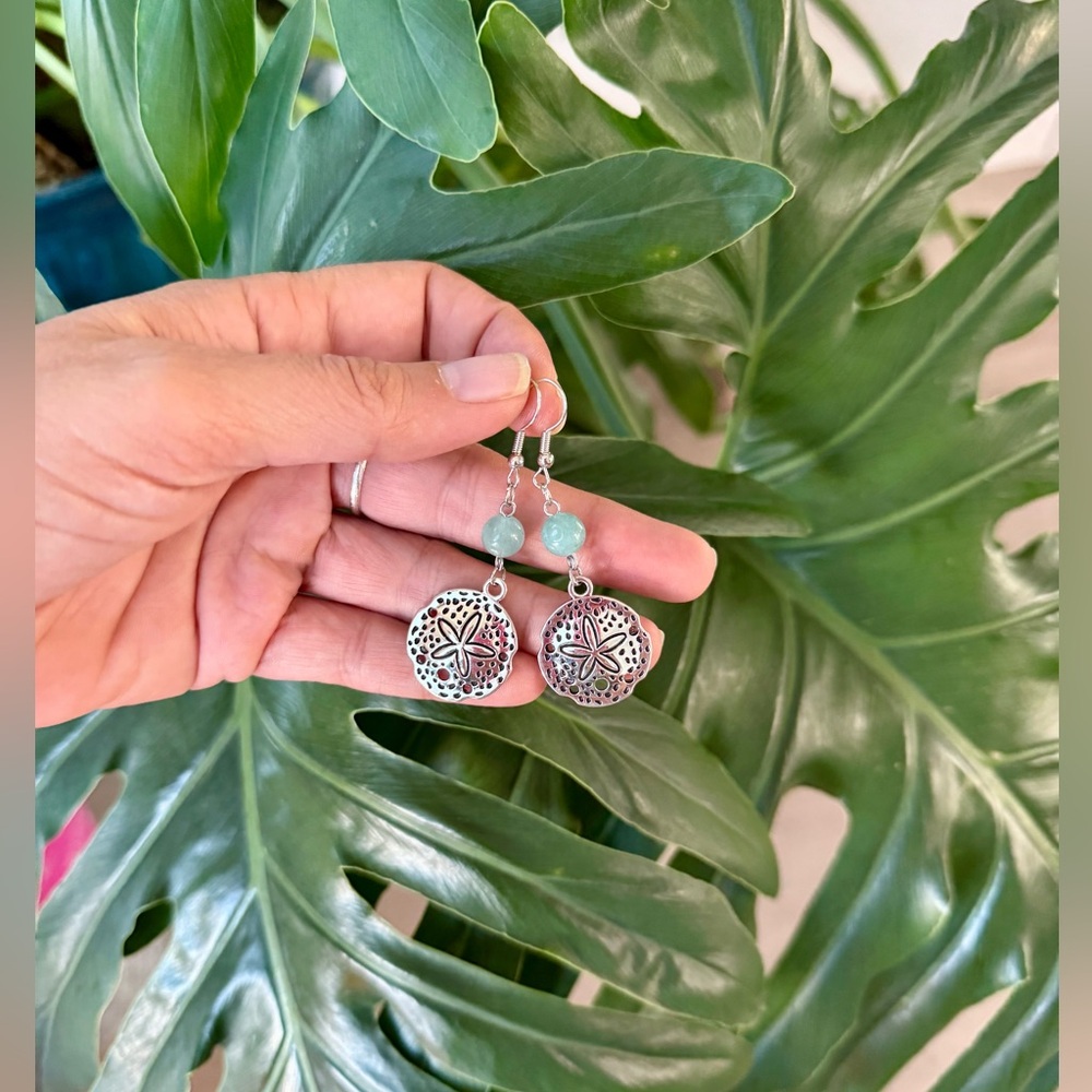 Amazonite Earrings || Handmade - Picture 2 of 3
